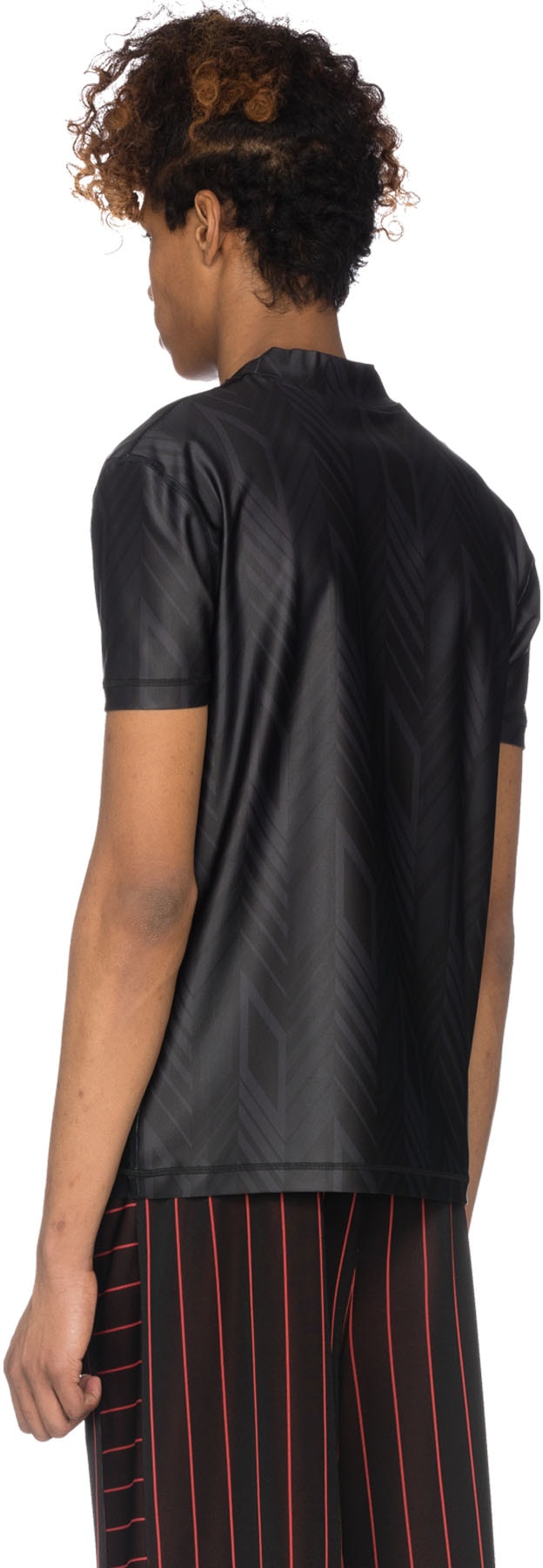 Alexander Wang: Black Short Sleeve Athletic Guard Top - 3