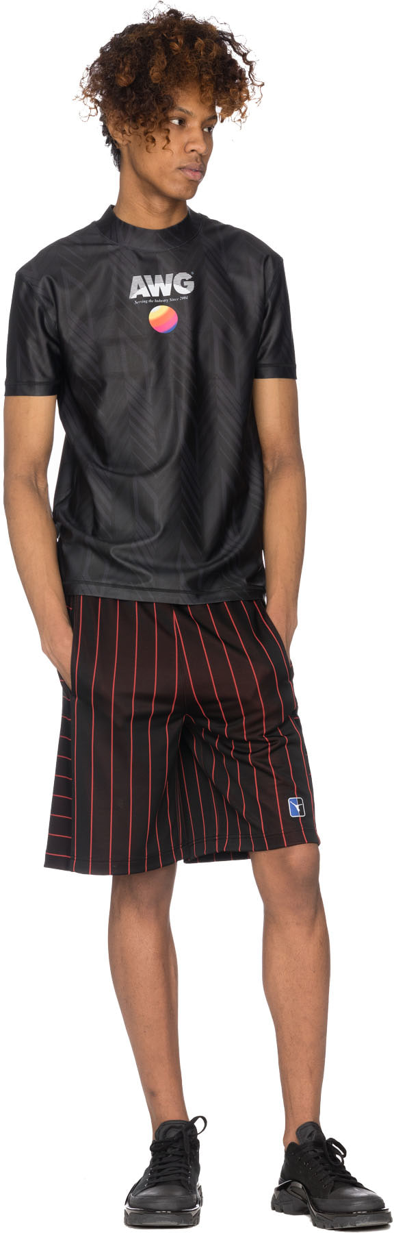 Alexander Wang: Black Short Sleeve Athletic Guard Top - 4
