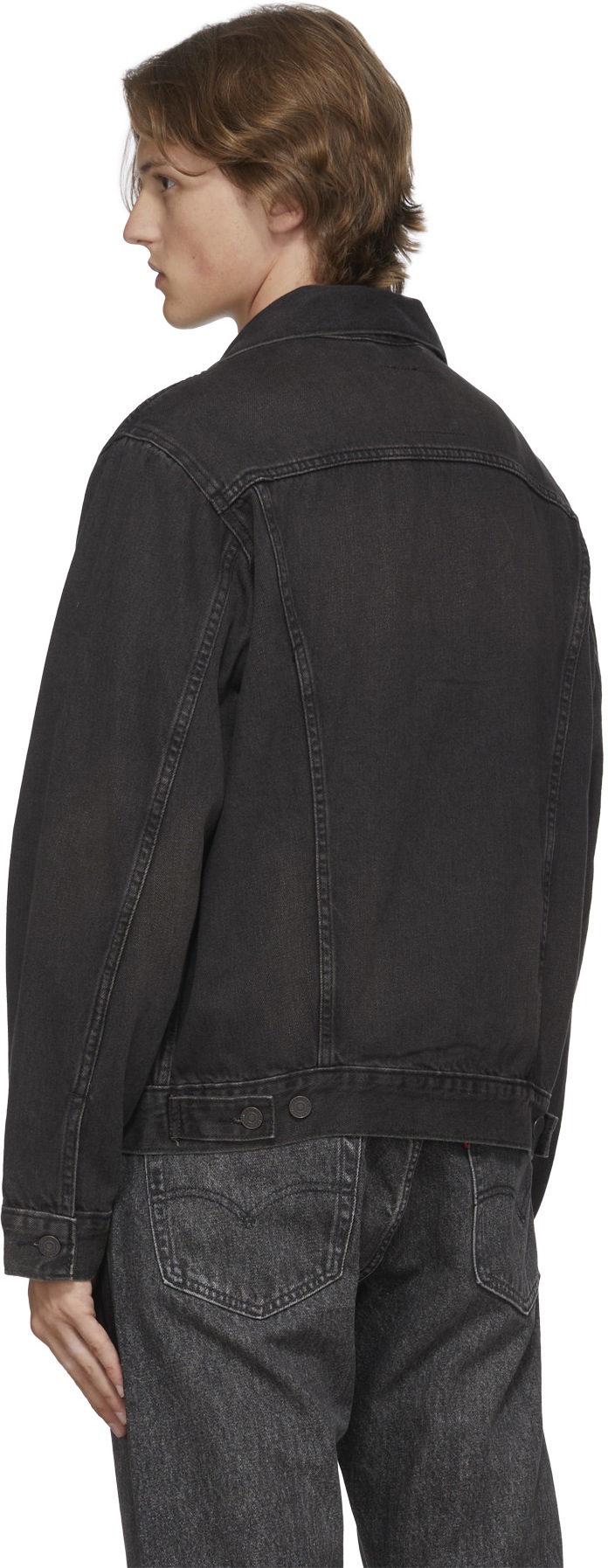 Levis: Black Vintage Relaxed Fit Trucker Jacket - 3