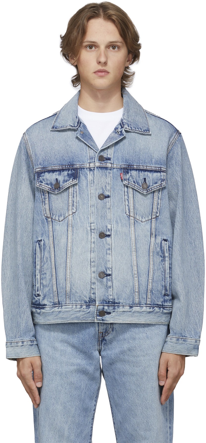Levis: Bleu Blouson Camionneur Vintage Bleu - 1