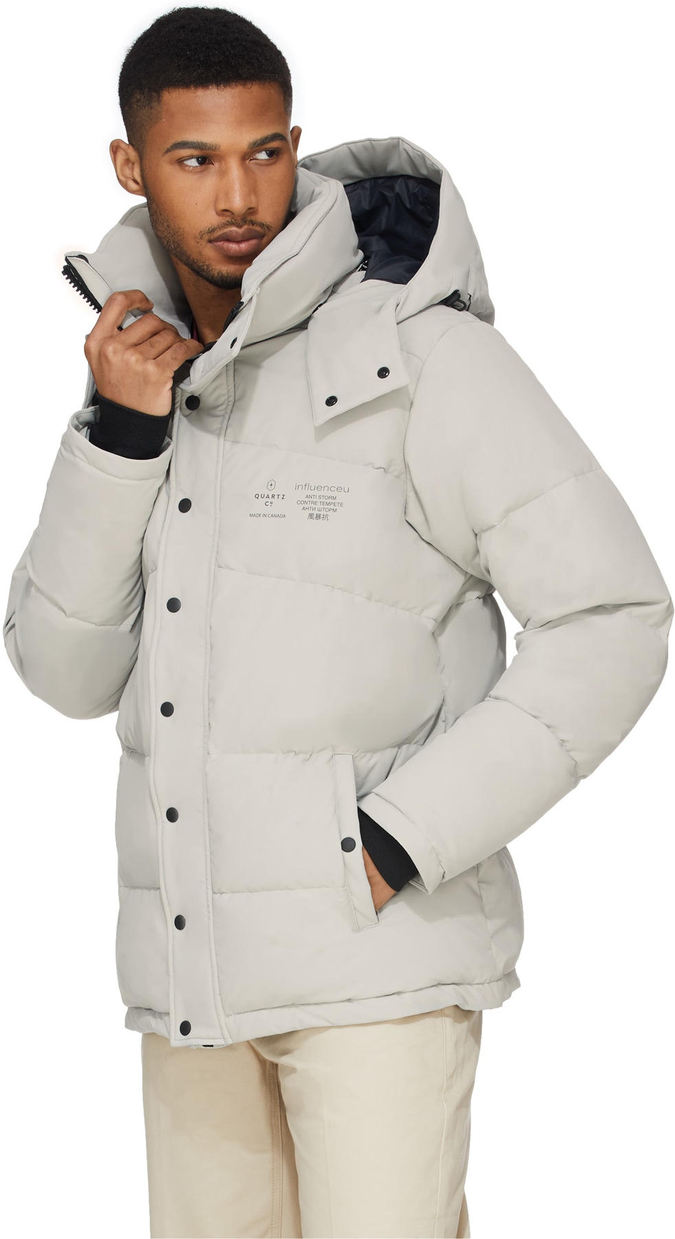 Quartz x influenceu: Silver Quartz x influenceu Super Puffer Jacket - 4