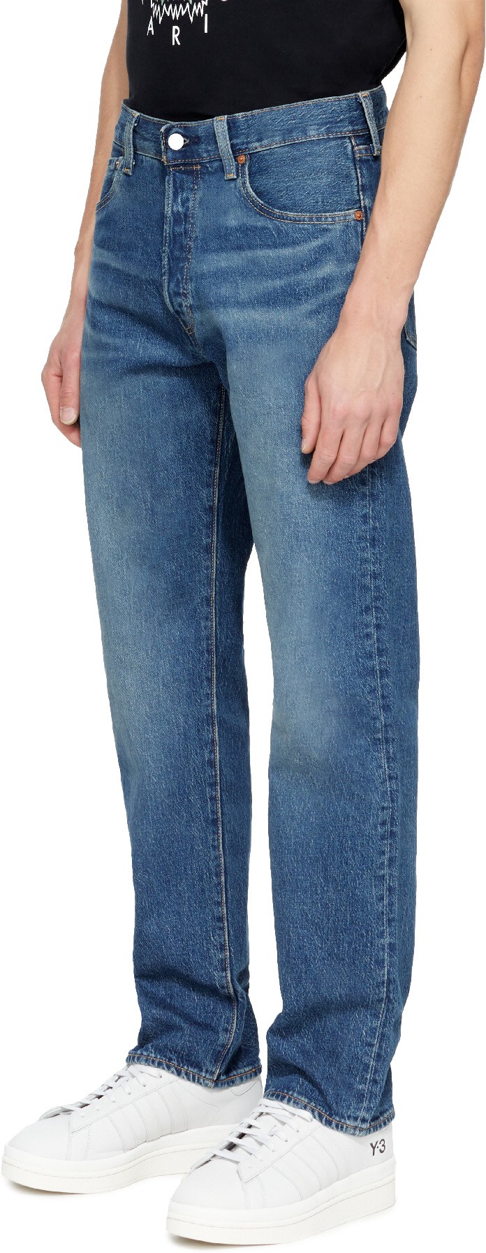 Levis: Bleu Jean Droit 501 93 Bleu - 2