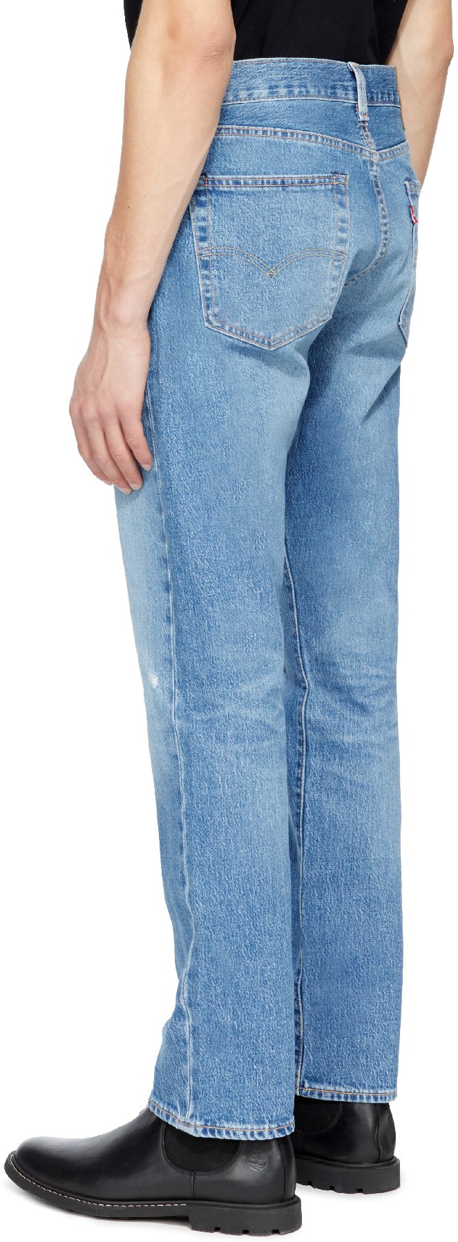 Levis: Bleu Jean Droit 501 93 Bleu - 3