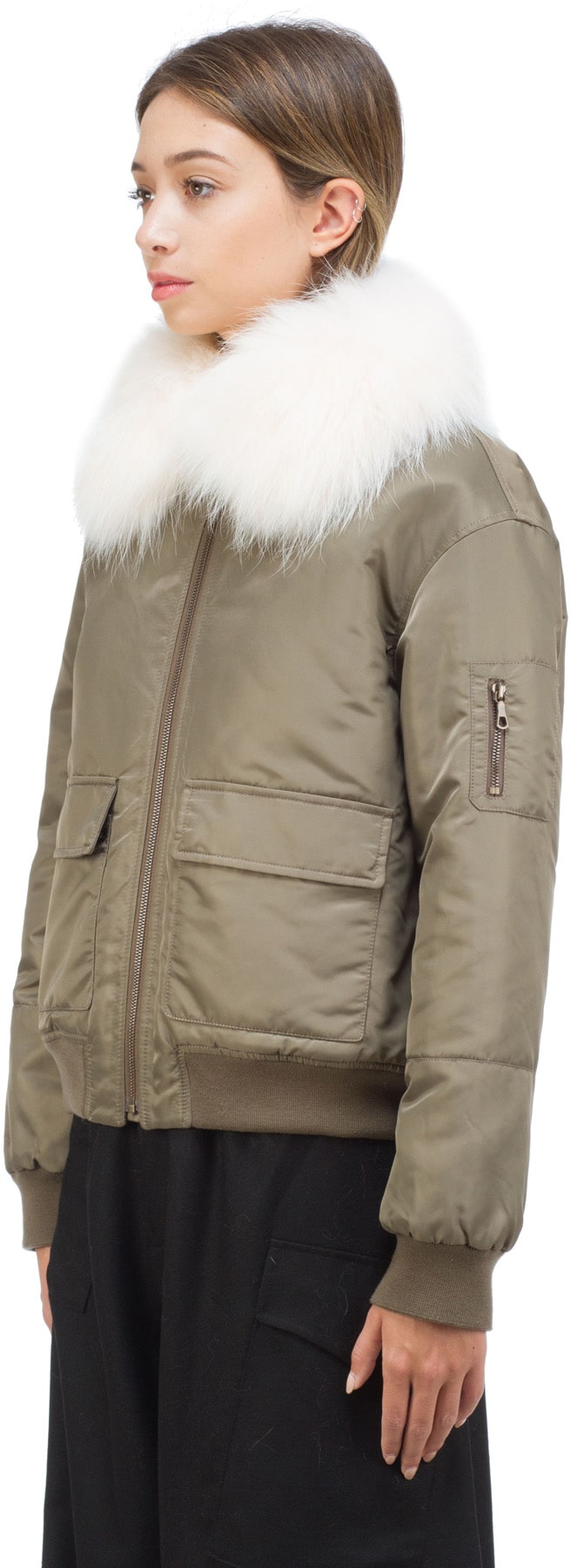 Yves Salomon: Brown Rabbit Fur Bomber - 2