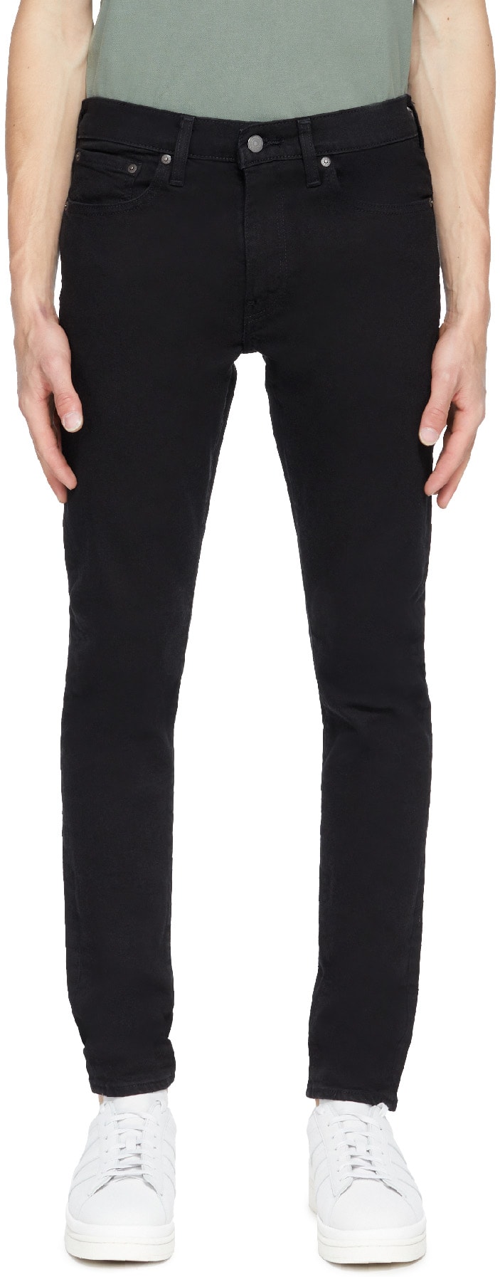 Levis: Noir Jean Skinny Taper Noir - 1