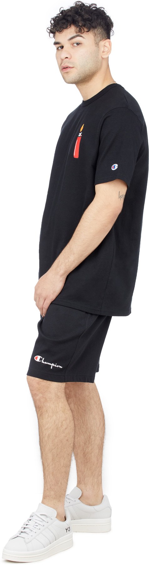 Champion: Black Heavyweight Jersey Shorts - 4