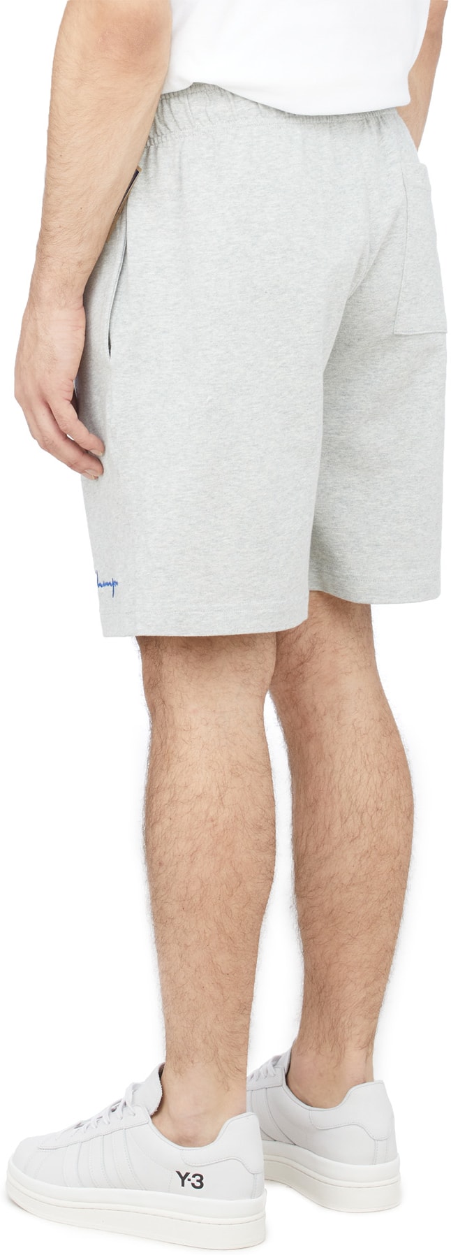 Champion: Grey Heavyweight Jersey Shorts - 3