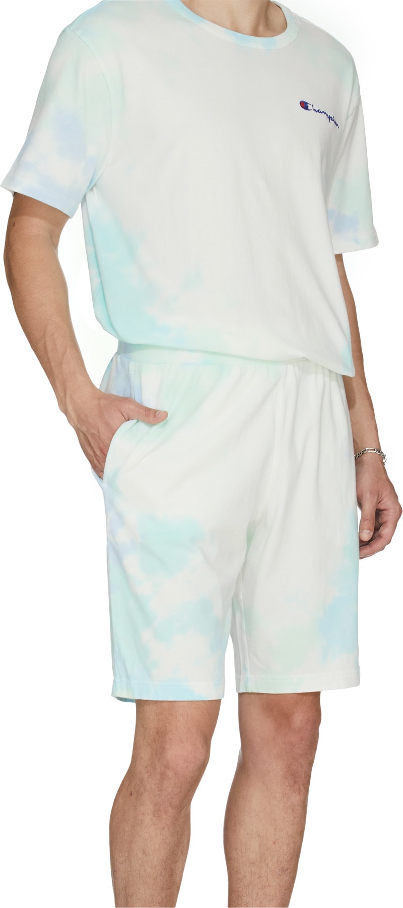 Champion: Multicolor Cloud Dye Jersey Shorts - 3