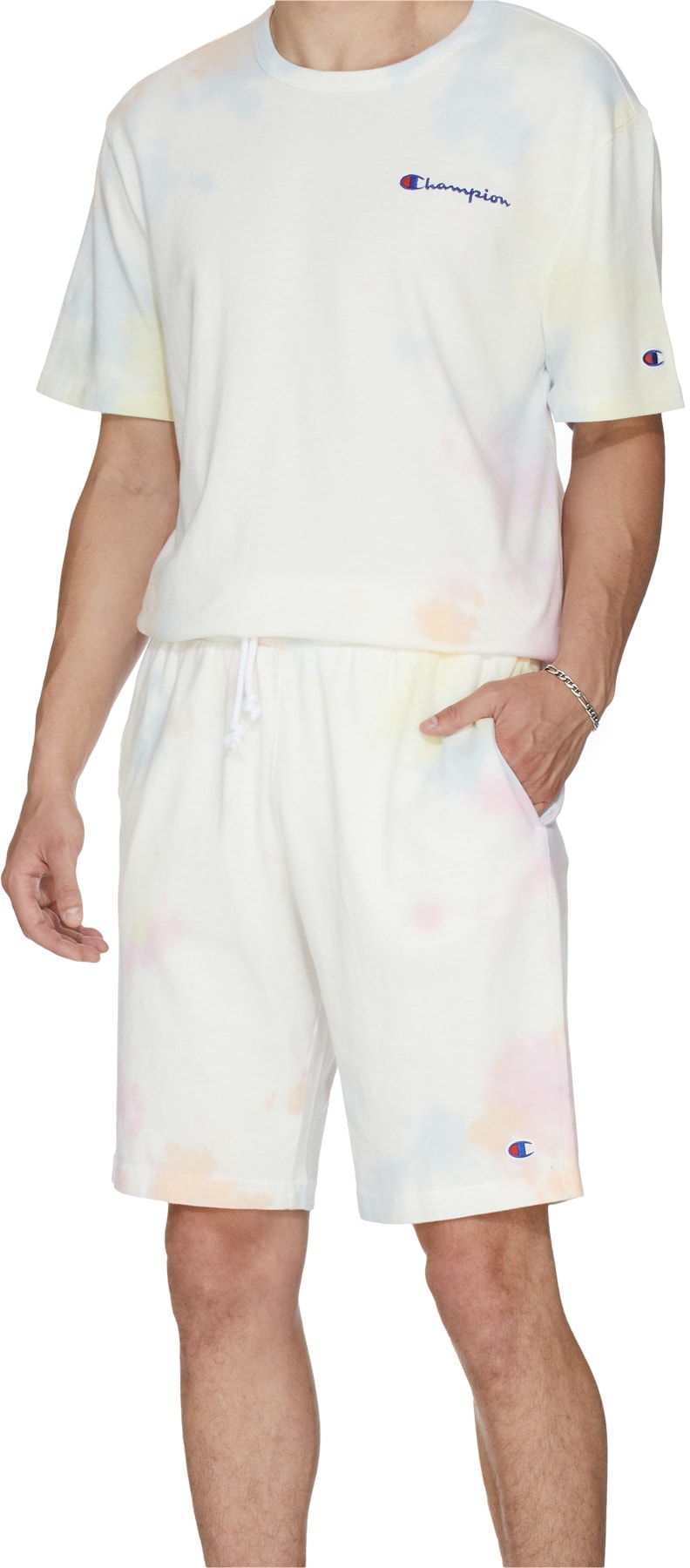 Champion: Multicolor Cloud Dye Jersey Shorts - 3