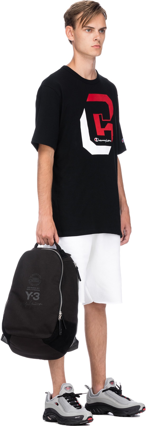 Champion: White Reverse Weave Cut-Off Shorts - 4