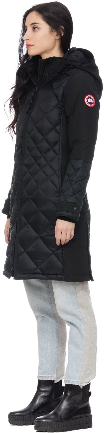 Canada Goose Noir Parka Cabot Noir influenceu Global influenceu