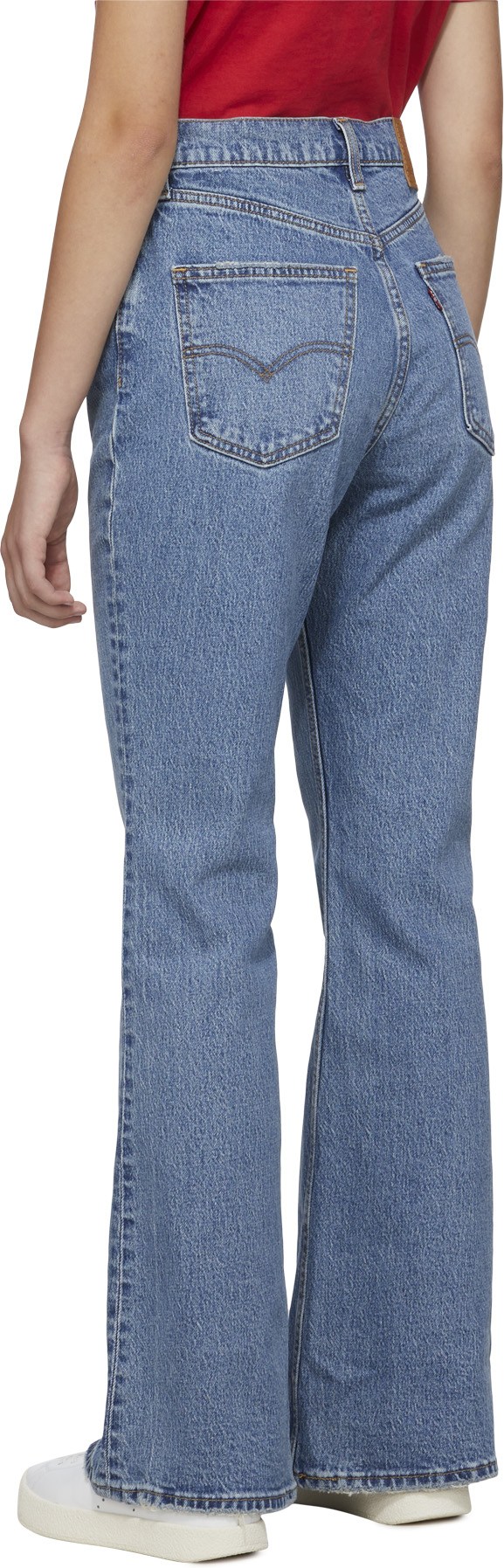 Levis: Blue 70's High Rise Flare Jeans - 3