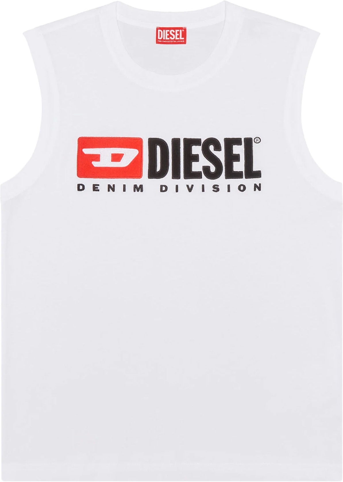 Diesel: Blanc Débardeur Denim Division Blanc - 1