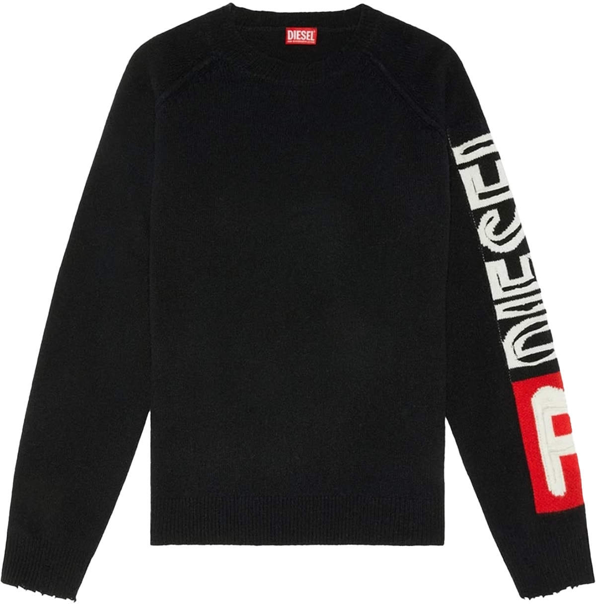 Diesel: Black Saria Knit Crew Sweater - 1