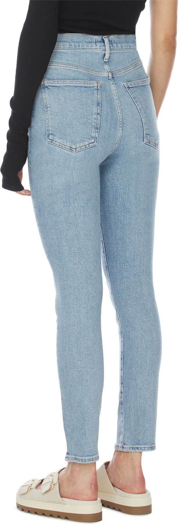 AGOLDE: Blue Pinch Waist Ultra High Rise Skinny Jeans - 3