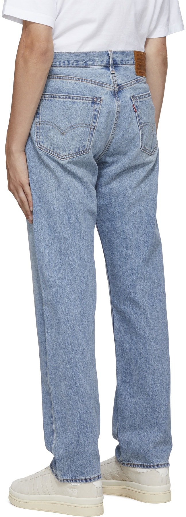 Levis: Blue 50's Straight Jeans - 3