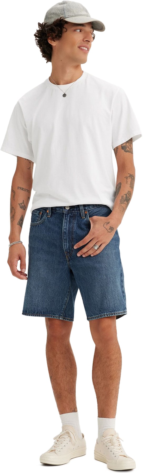 Levis: Blue 468 Loose Shorts - 2