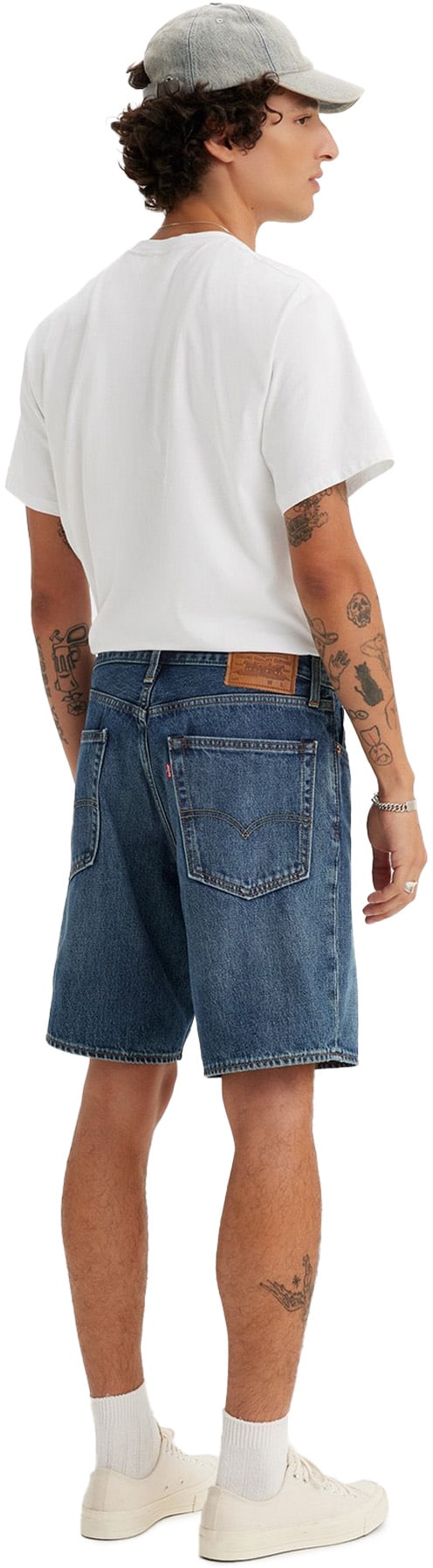 Levis: Blue 468 Loose Shorts - 3