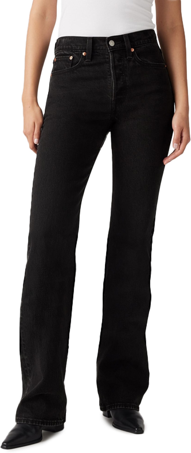 Levis: Noir Jean bootcut Wedgie Noir - 2