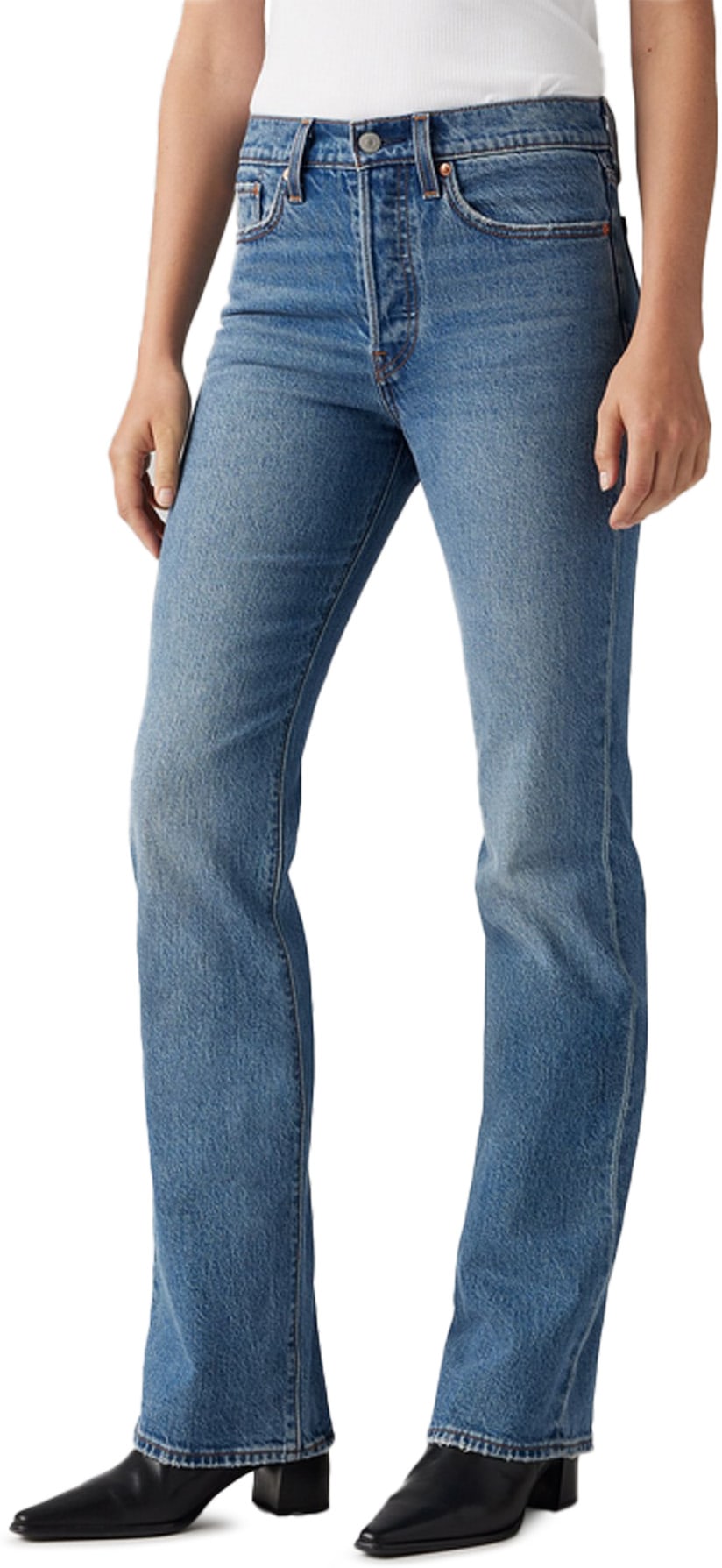 Levis: Bleu Jean bootcut Wedgie Bleu - 2