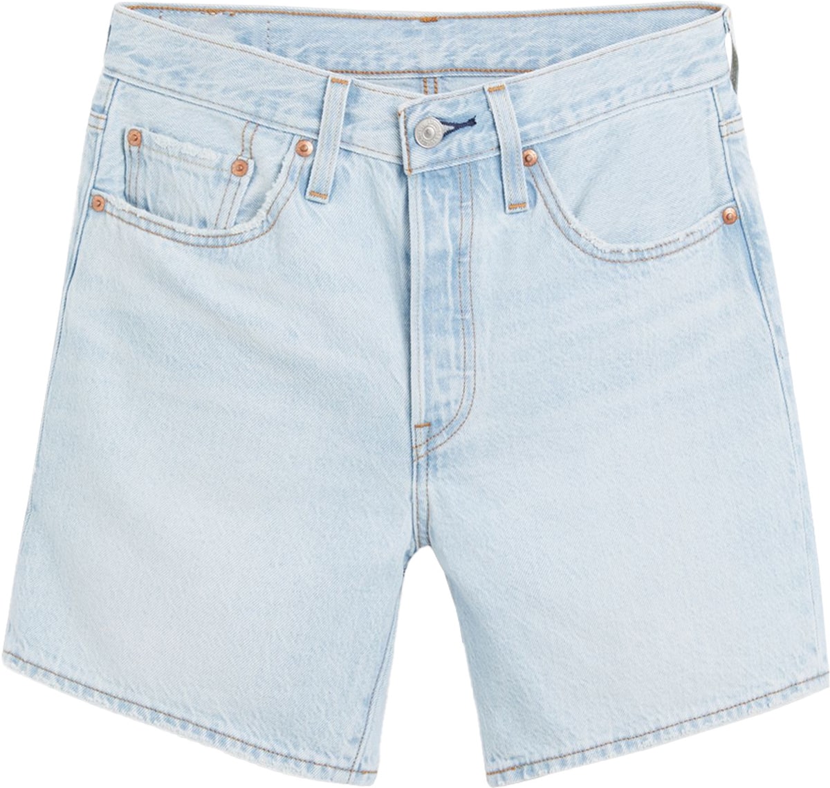 Levis: Blue 501 Original Mid-Thigh Shorts - 1