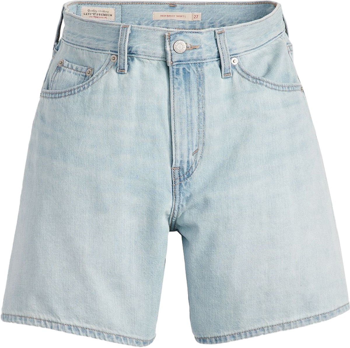 Levis: Blue High Baggy Shorts - 1