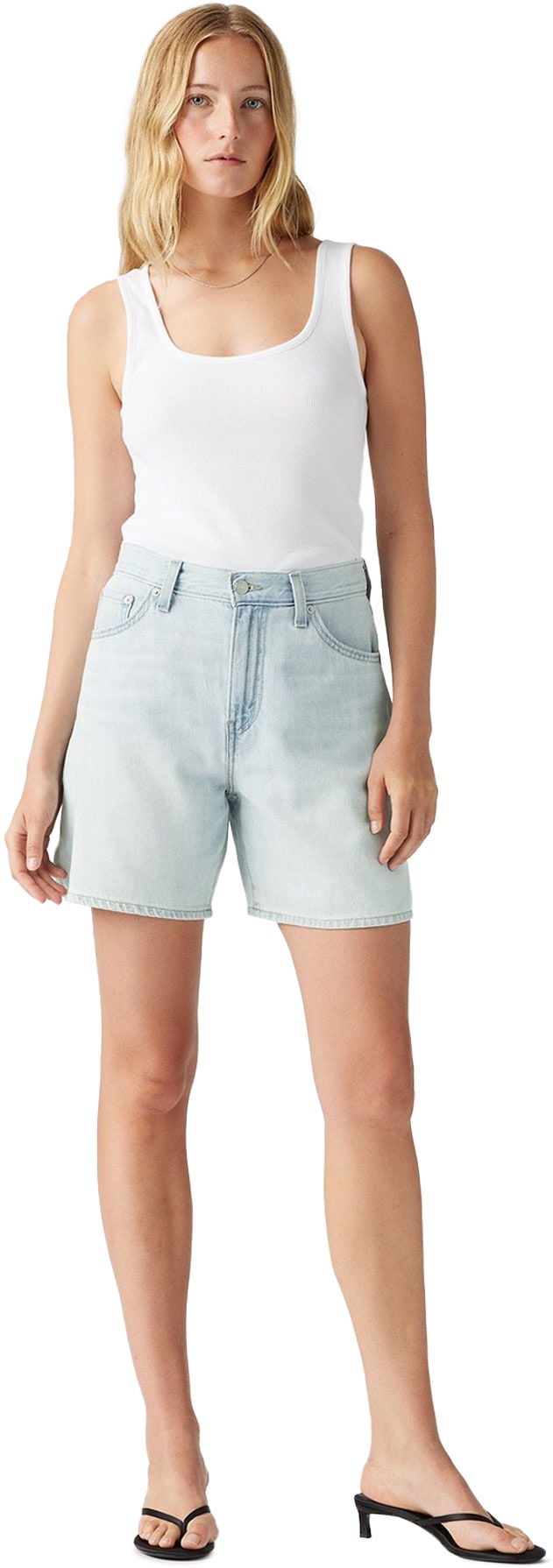 Levis: Blue High Baggy Shorts - 2