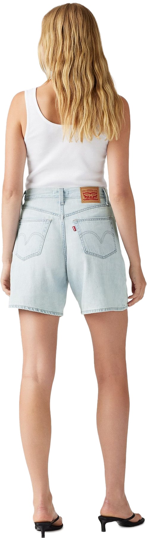 Levis: Blue High Baggy Shorts - 3