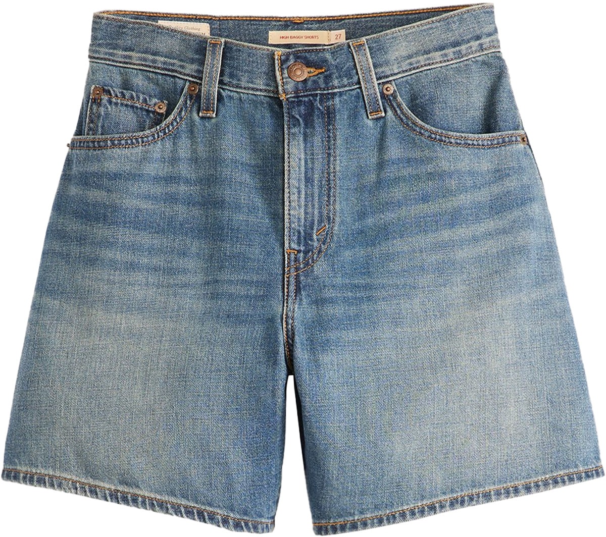 Levis: Bleu Short haut et ample Bleu - 1