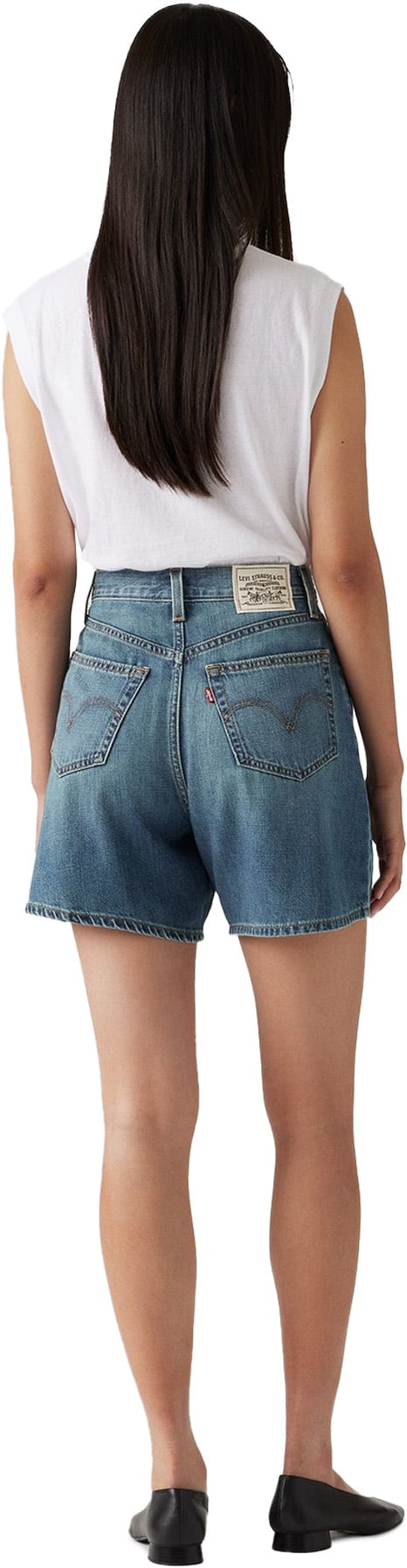 Levis: Blue High Baggy Shorts - 3