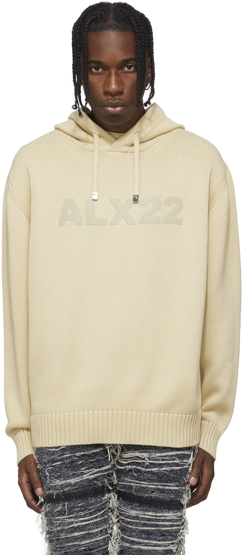 1017 ALYX 9SM: Neutrals Treated Logo Hoodie - 1