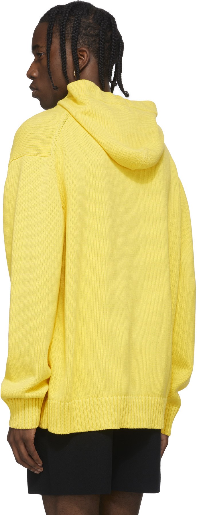 1017 ALYX 9SM: Jaune Pull à Capuche Logo Traité Jaune - 3