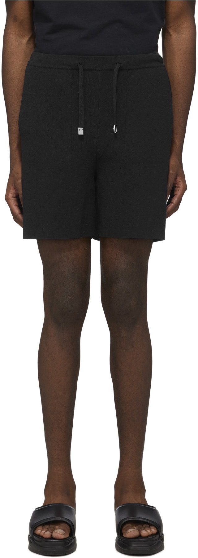 1017 ALYX 9SM: Noir Short en Tricot Noir - 1