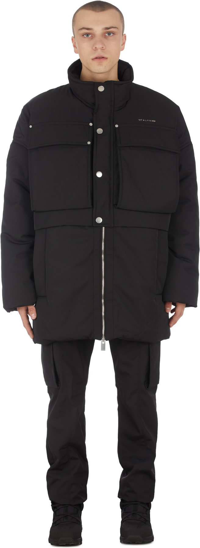 1017 ALYX 9SM: Noir Parka Pitch Technical Noir - 1