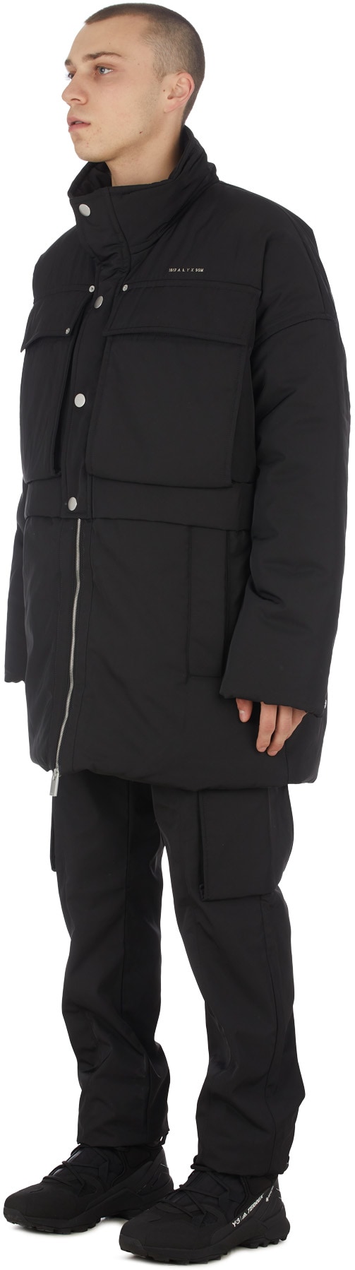 1017 ALYX 9SM: Noir Parka Pitch Technical Noir - 2