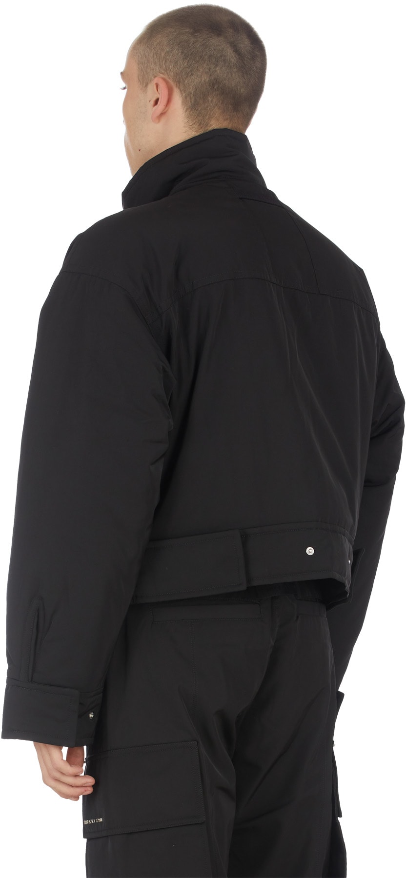 1017 ALYX 9SM: Noir Manteau Aviateur en Nylon Noir - 3