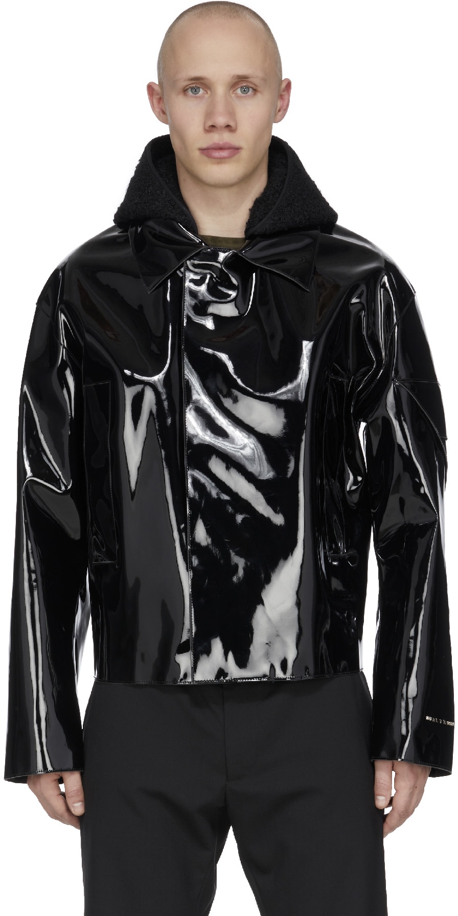 1017 ALYX 9SM: Noir Blouson Scout PVC Noir - 1