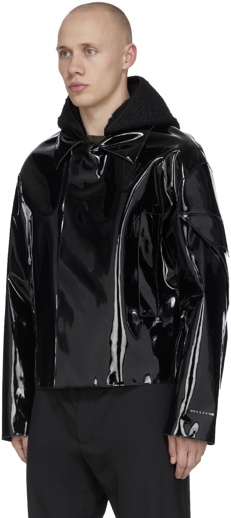 1017 ALYX 9SM: Noir Blouson Scout PVC Noir - 2