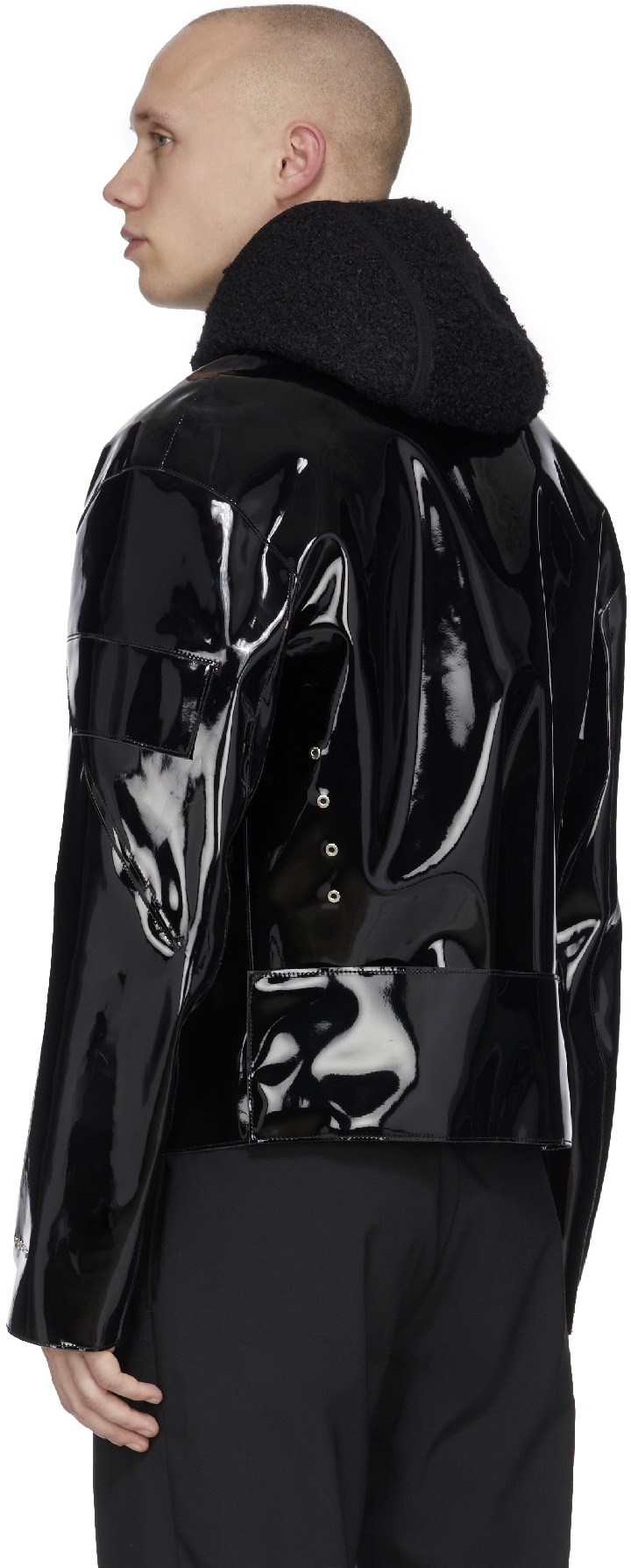 1017 ALYX 9SM: Noir Blouson Scout PVC Noir - 3