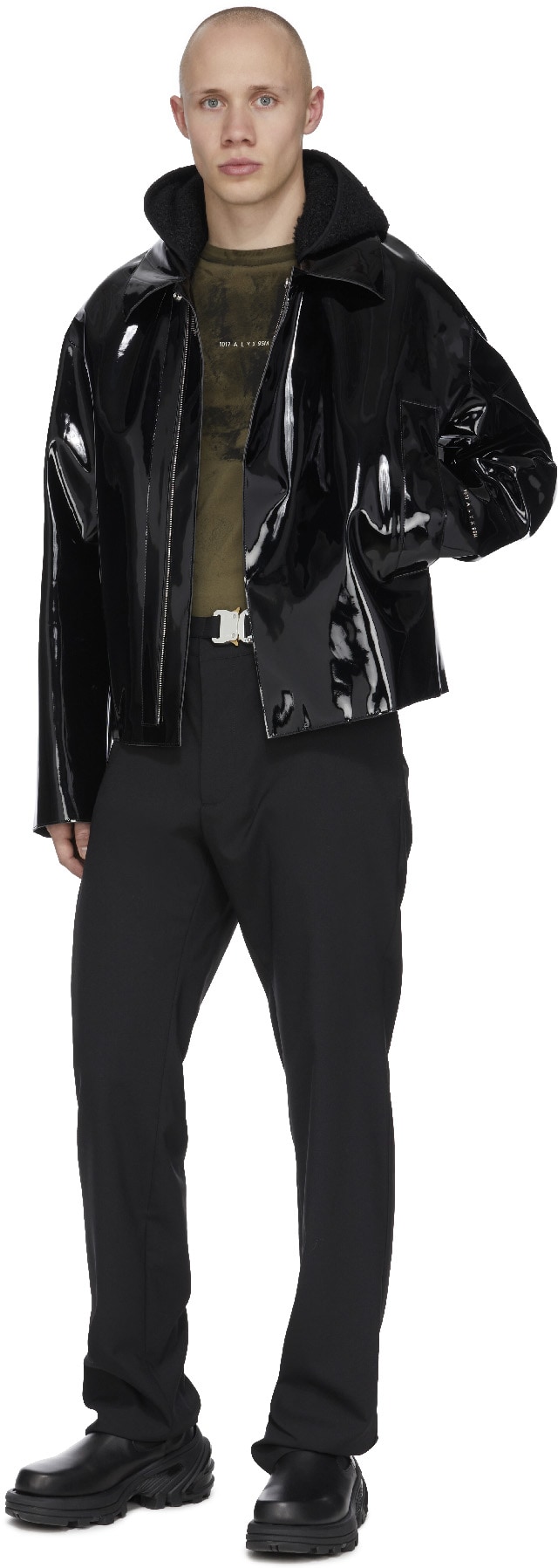 1017 ALYX 9SM: Noir Blouson Scout PVC Noir - 4