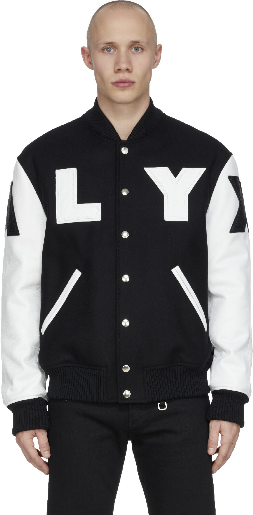 1017 ALYX 9SM: Multicolores Blouson Teddy à Logo en Cuir Multicolores - 1