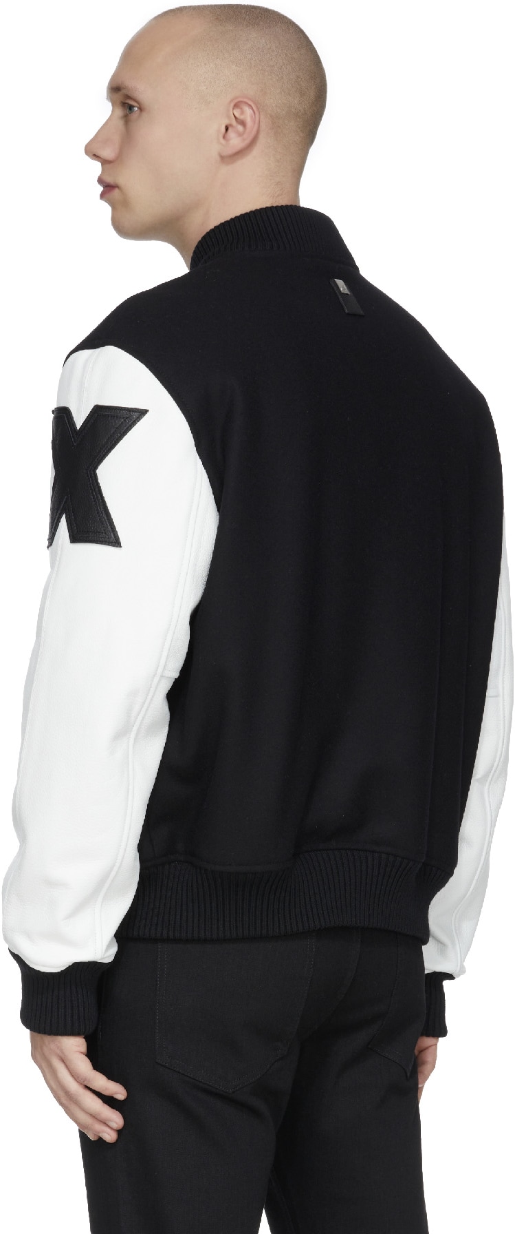 1017 ALYX 9SM: Multicolor Leather Patch Logo Varsity Jacket - 3