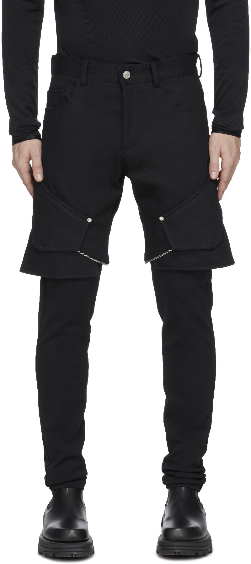 1017 ALYX 9SM Black Denim Hybrid Track Pants influenceu Global influenceu