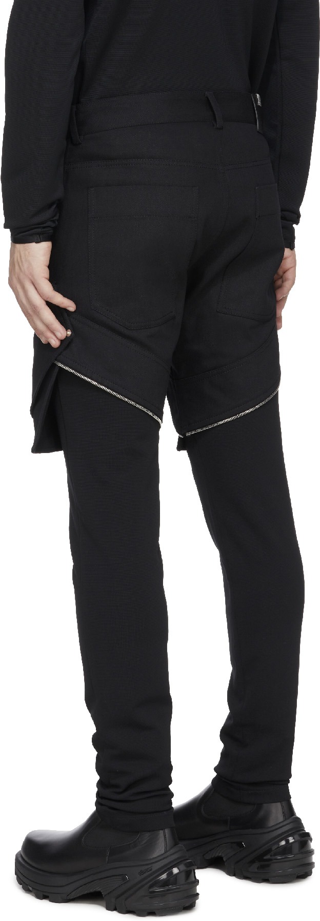 1017 ALYX 9SM: Black Denim Hybrid Track Pants - 3