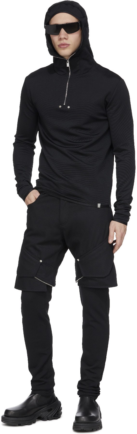 1017 ALYX 9SM: Black Denim Hybrid Track Pant - 4