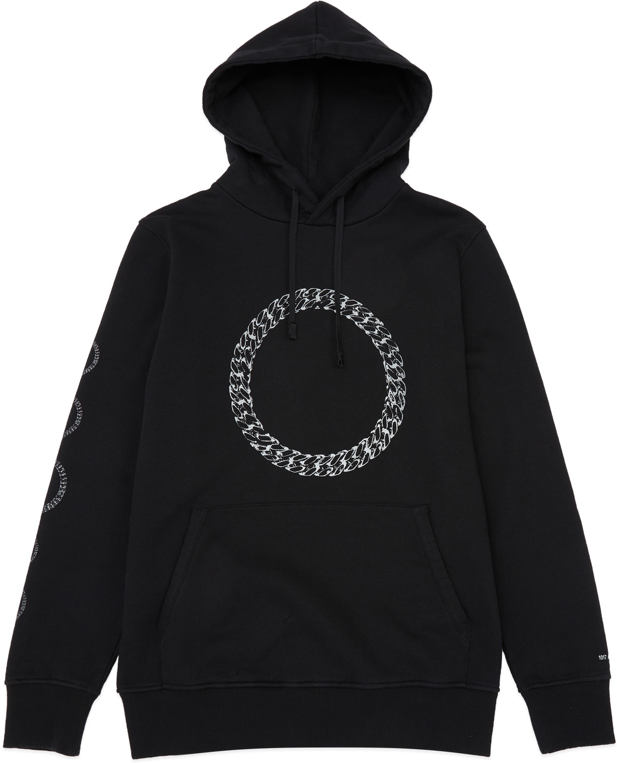 1017 ALYX 9SM: Noir Veste à Capuche Cube Chain Graphic Noir - 1