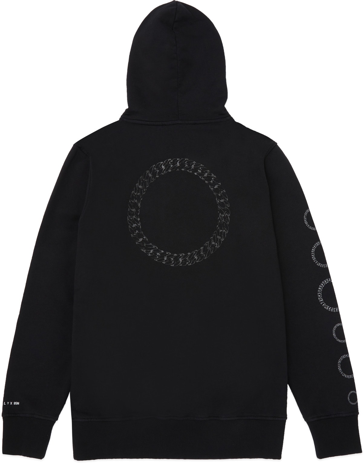 1017 ALYX 9SM: Noir Veste à Capuche Cube Chain Graphic Noir - 2