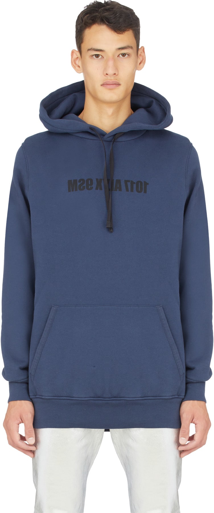 1017 ALYX 9SM: Bleu Veste à Capuche Mirrored Logo Bleu - 1