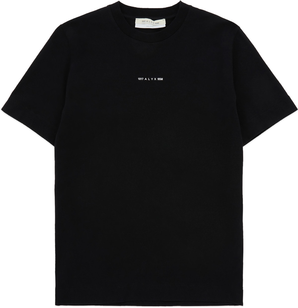 1017 ALYX 9SM: Black Address Logo T-Shirt - 1