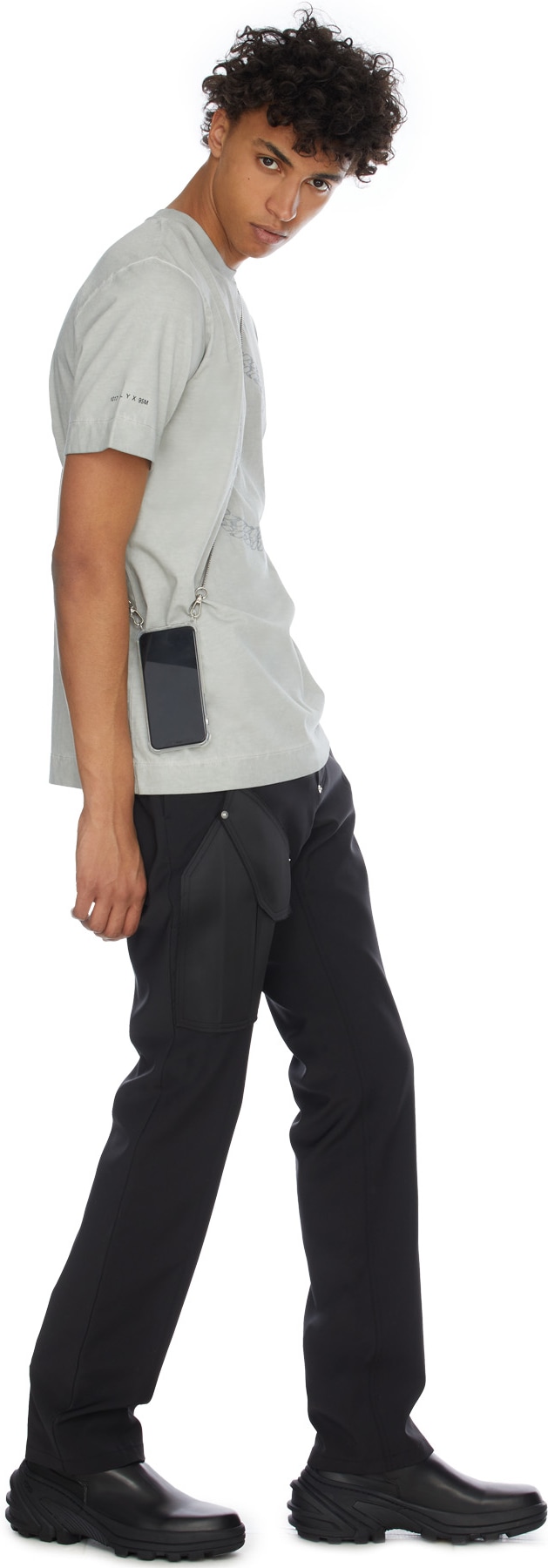 1017 ALYX 9SM: Neutrales T-Shirt 'A' Cube Chain Neutrales - 4